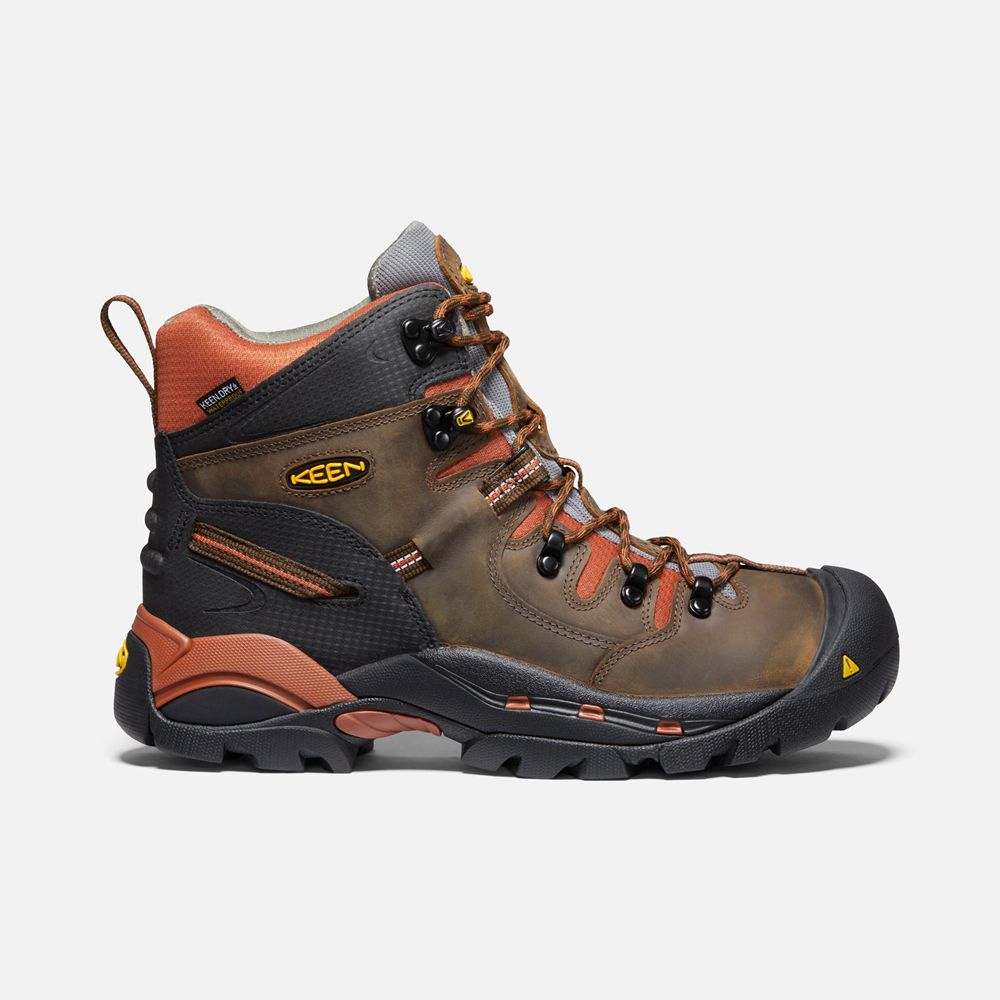 Botas de Trabajo Keen Mexico Marrom - Hombre Pittsburgh 6\" (Soft Toe) - LQ0725863